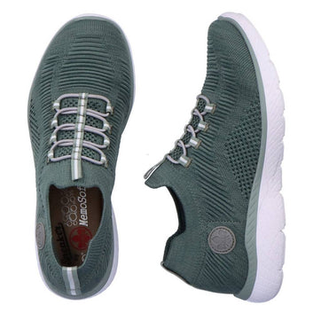 Rieker W Sko med Elastik Snøre Grøn