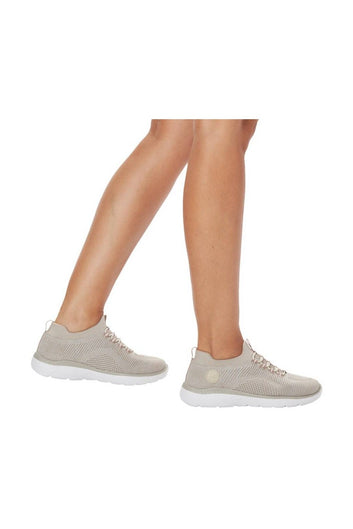 Rieker W Sko med Elastiksnøre Beige