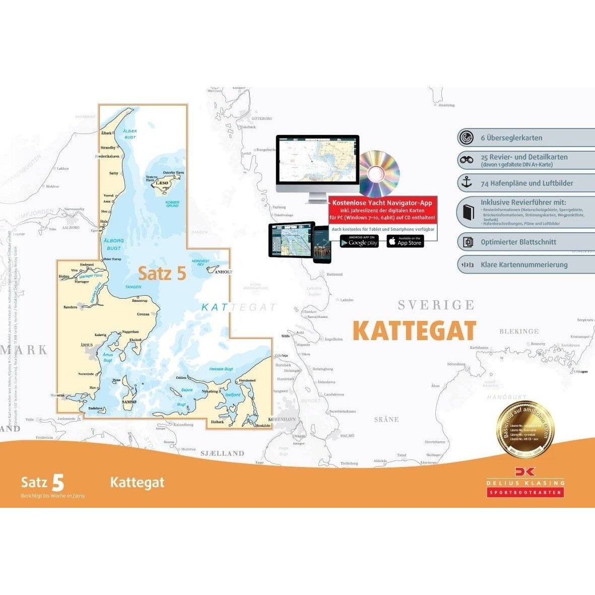 Søkort sæt 5 - Kattegat