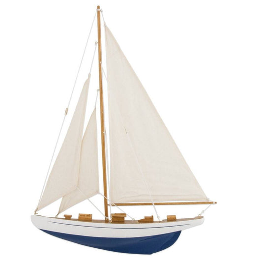 Sejlbåd halvmodel modelskib, 42x5x56 cm