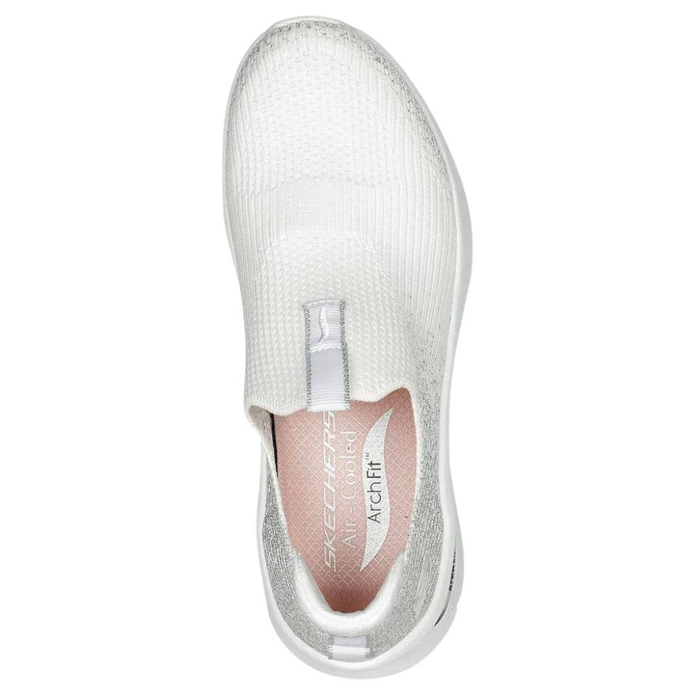Skechers W Arch Fit D'Lux Sneaker Hvid/Sølv