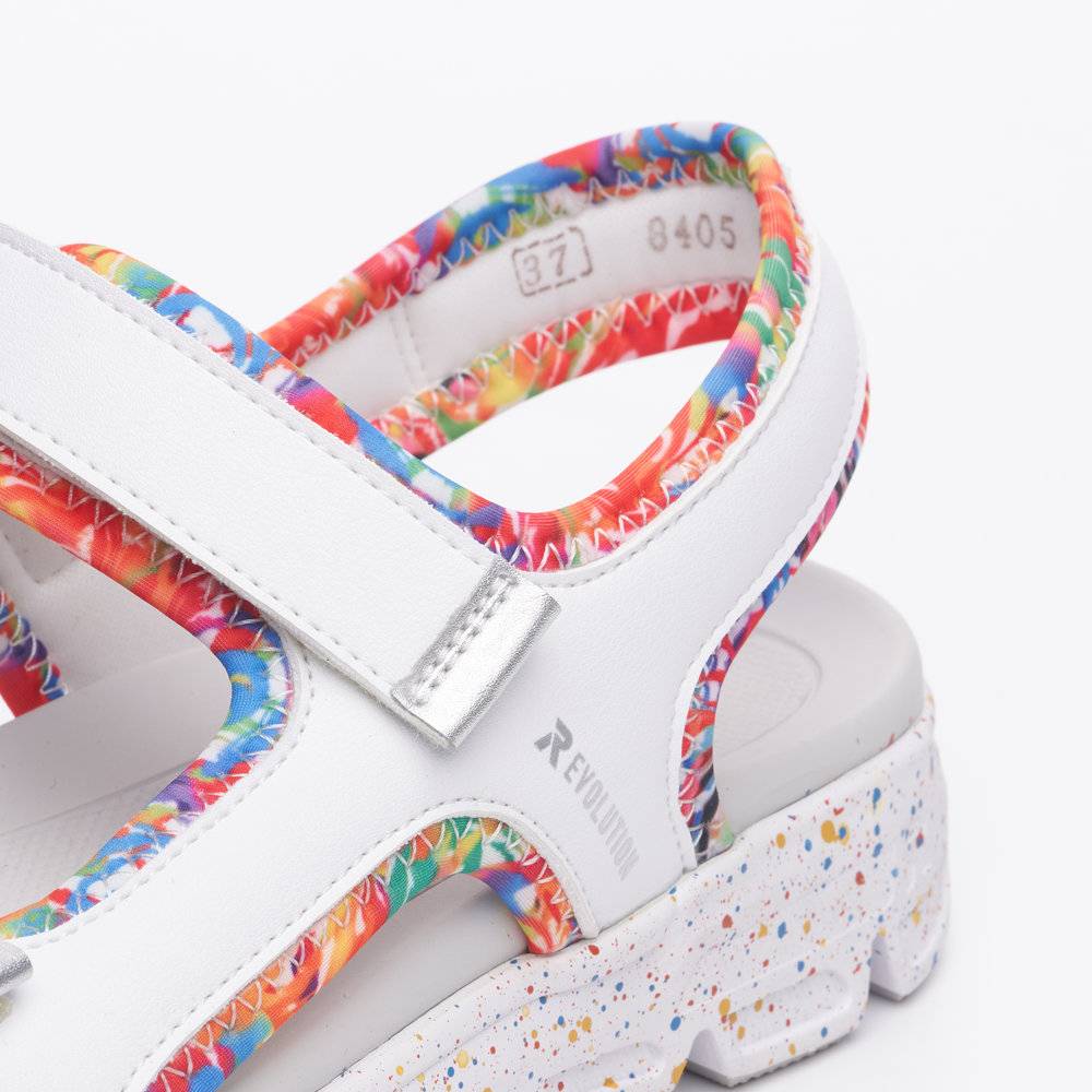 Rieker W Multifarvet Velcrosandal